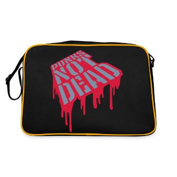 Quote punks not dead - Retro Bag - black/gold - Back