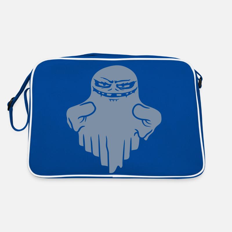 Comic schwebender Monster Geist Retro Tasche