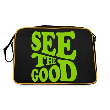 see the good quote - Retro Bag - black/gold - Back