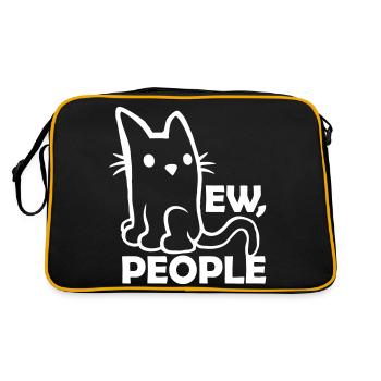 Saying ew people cat - Retro Bag - black/gold - Back