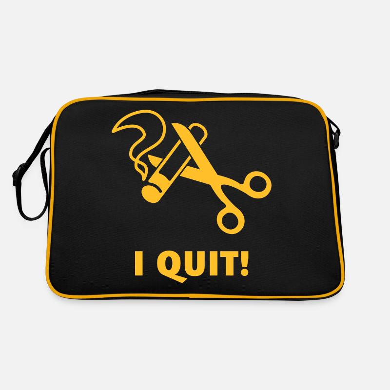 I Quit! (Ex-Smoker / Stop Smoking / White) Retro Bag