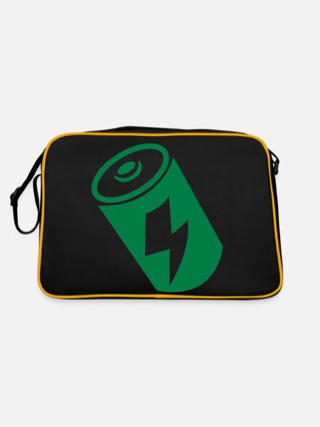 battery - Retro Bag - black/gold - Back