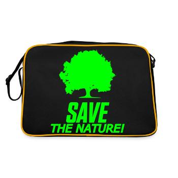 Tree Save the Nature - Retro Bag - black/gold - Back