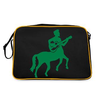 Cool Guitare Centaure Centaure Créature Mythique Homme Cheval - Sac Retro - noir/or - Dos