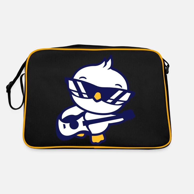 Chick Bird Duck Playing Guitar Music Guitarist Retro Bag