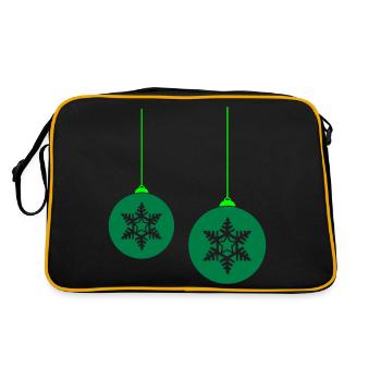 weihnachtskugel stern 2 - Retro Tasche - Schwarz/Gold - Hinten