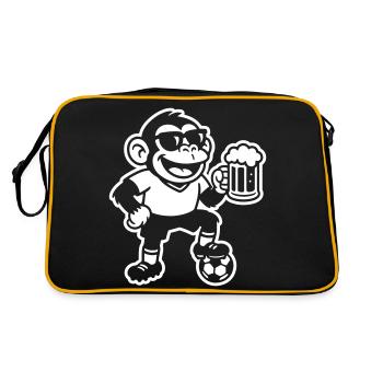 Bière Monkey Footballer - Sac Retro - noir/or - Dos