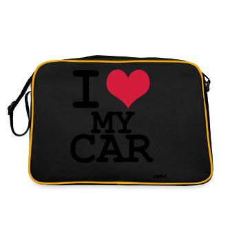 i love my car by wam - Sac Retro - noir/or - Dos