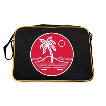 Plage de symbole de l’île des palmiers - Sac Retro - noir/or - Dos