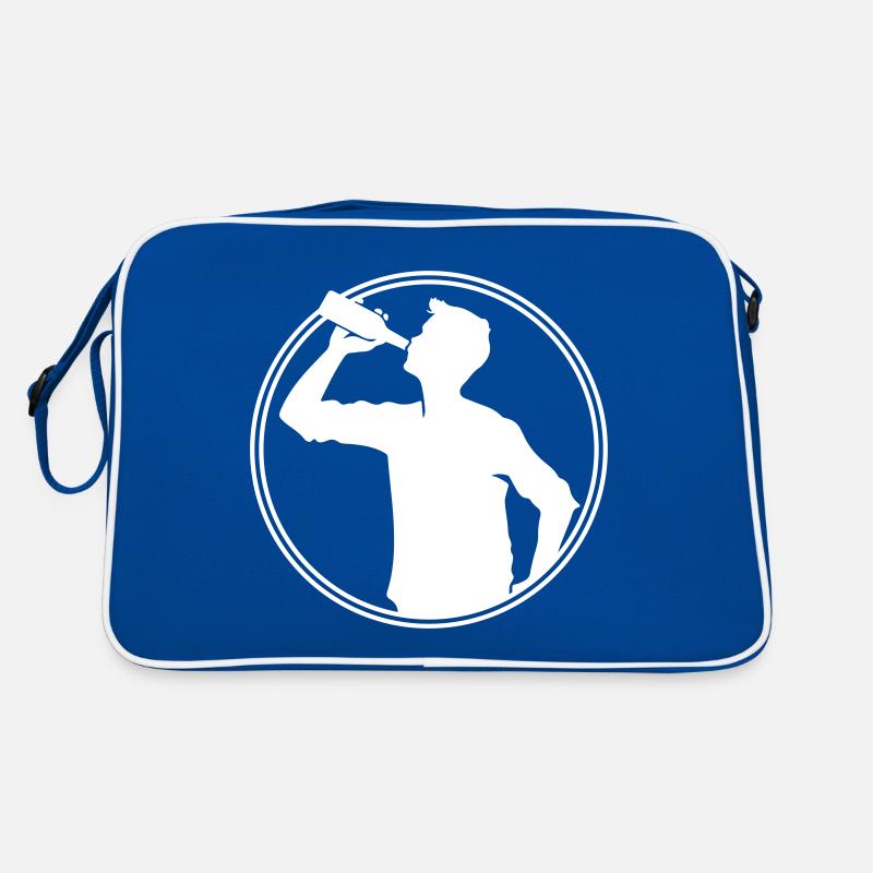 Trinker Bier Silhouette Retro Tasche