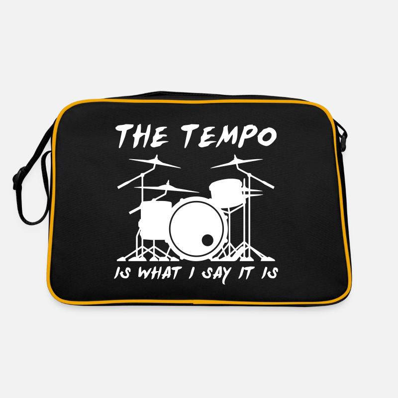 Drummer The Tempo Is What I Say It Is - Retro Tasche - Schwarz/Gold