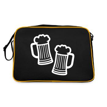 Icône de chope de bière - Sac Retro - noir/or - Dos