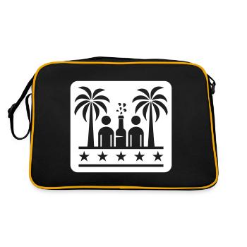 Fête sur la plage à boire - Sac Retro - noir/or - Dos