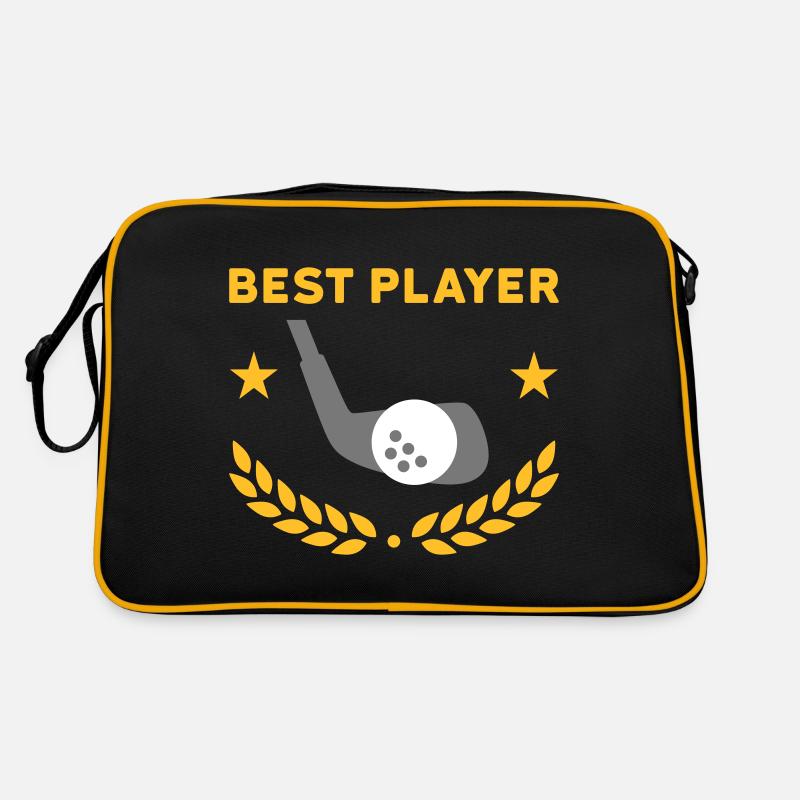 Best player (golf clubs, golf ball, laurel wreath) Retro Bag