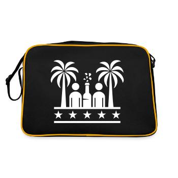 Fête sur la plage à boire - Sac Retro - noir/or - Dos