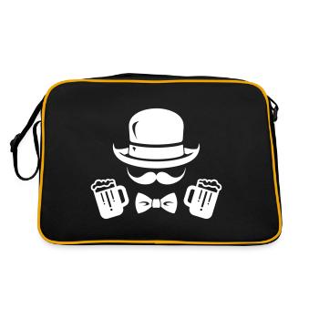 Junggesellenabschied Jga Bier Feiern - Retro Tasche - Schwarz/Gold - Hinten