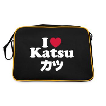 I Heart [Love] Katsu カツ - Retro Bag - black/gold - Back