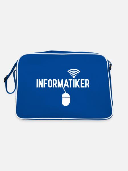 Informatiker - Retro Tasche - Blau/Weiß - Hinten