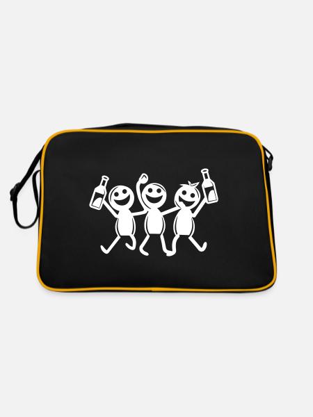 Équipe de l’enterrement de vie de garçon - Sac Retro - noir/or - Dos
