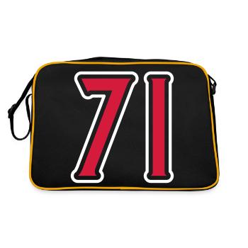71 Number Symbol - Retro Bag - black/gold - Back