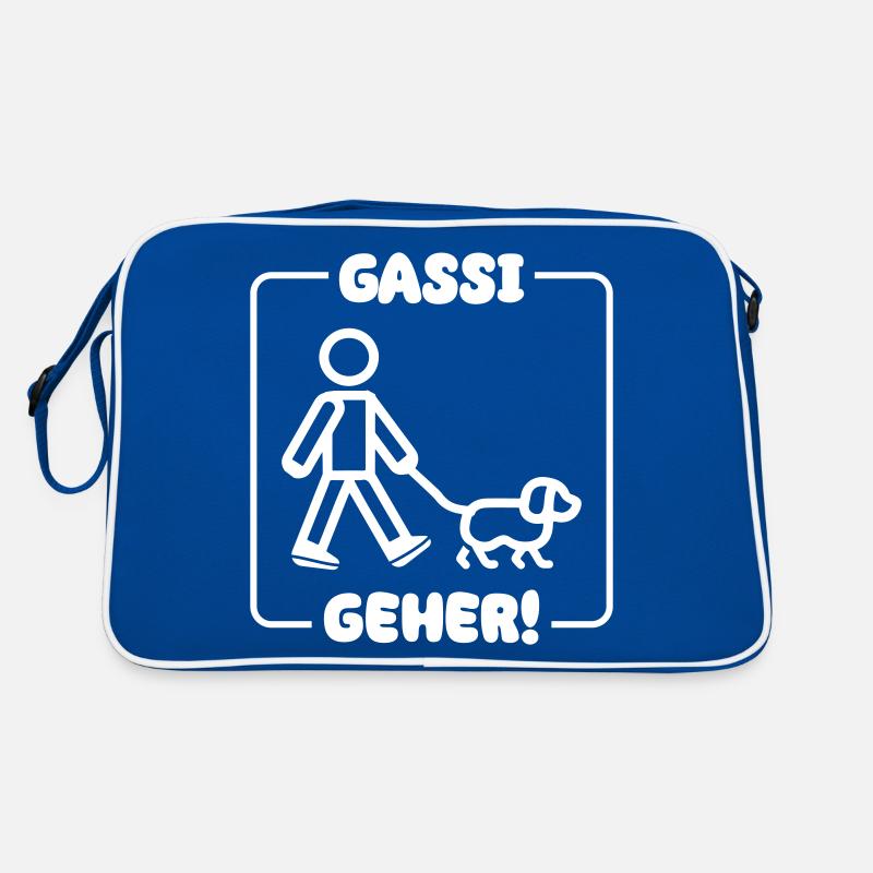 Gassi Gehen Hund Retro Tasche