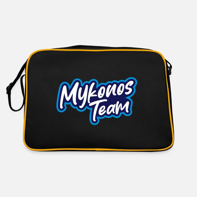 Mykonos Team - Retro Tasche - Schwarz/Gold