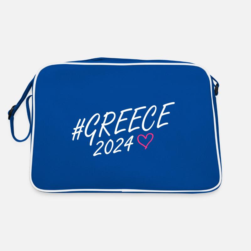 Greece 2024 Herz Reise Retro Tasche