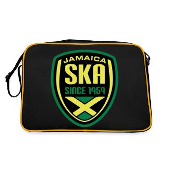 Ska Wappen Jamaica 3C - Retro Tasche - Schwarz/Gold - Hinten