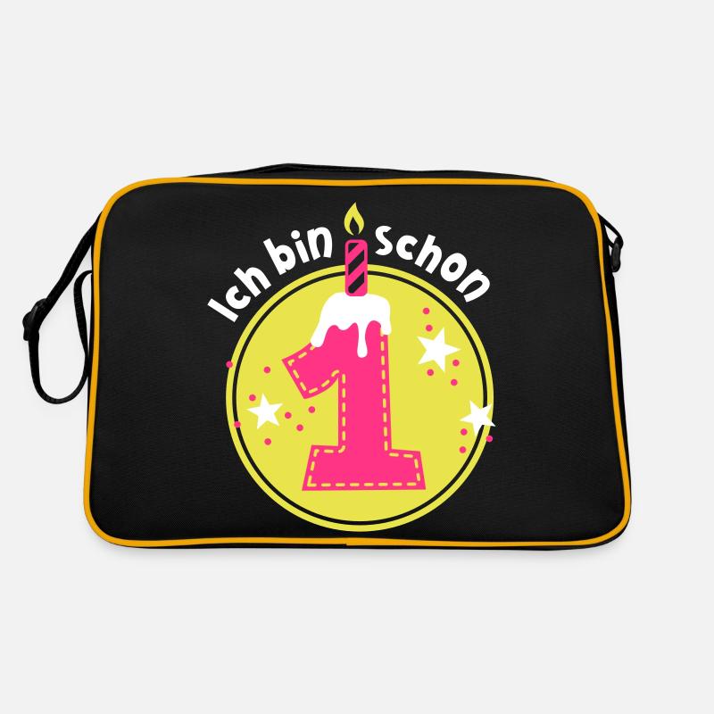 Just one year old - Retro Bag - black/gold