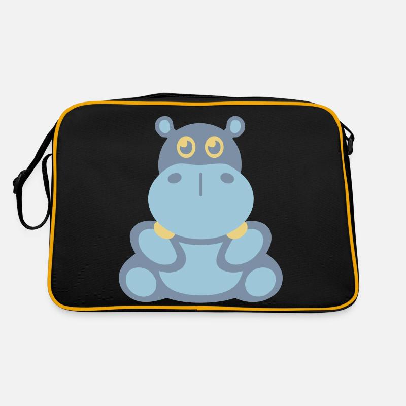 Nilpferd (hippo) Retro Tasche