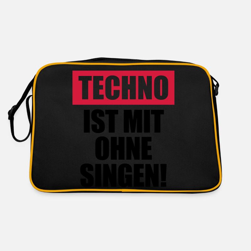 Techno ist mit ohne singen Retro Tasche