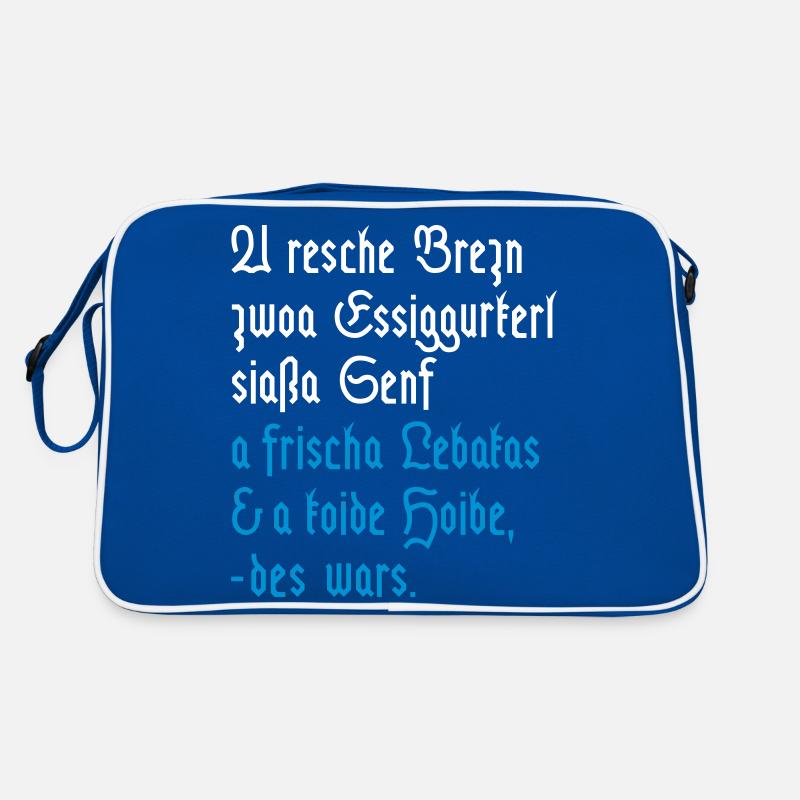 Brotzeit is de scheenste Zeit 2C - Farbwechsel Retro Tasche