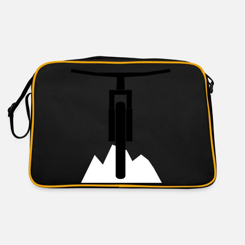 live_to_ride_logo - Retro Tasche - Schwarz/Gold