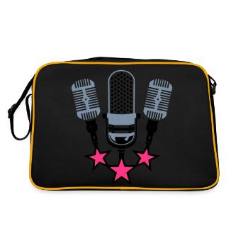 old microphone microphone 20063 - Retro Bag - black/gold - Back