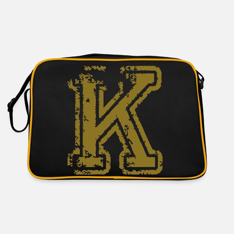 K - Buchstabe Retro Tasche
