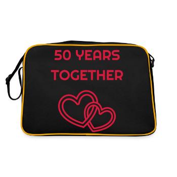 50 - Birthday Wedding - Marriage - Love - Sac Retro - noir/or - Dos