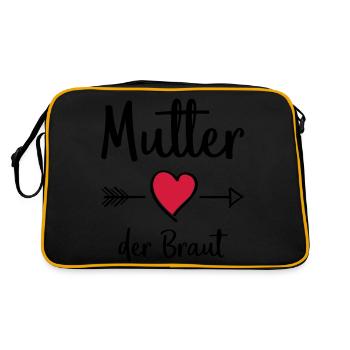 mutter der braut - Retro Tasche - Schwarz/Gold - Hinten