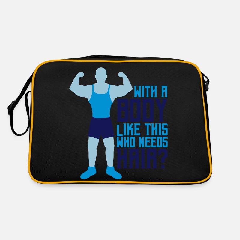 Who Needs Hair Spruch Retro Tasche