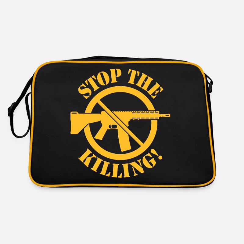 Arrêtez de tuer! (Interdiction des armes panneau 1C) Sac Retro