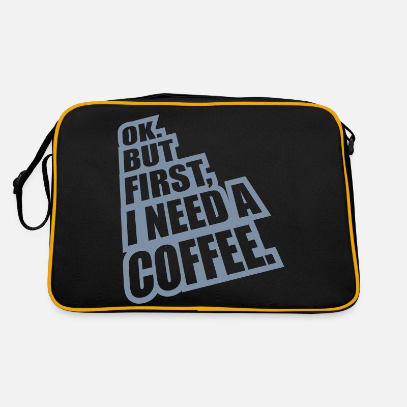 Fist I need Coffee Retro Tasche