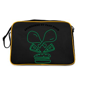 Skull SponsoredByFastFood - Retro Bag - black/gold - Back
