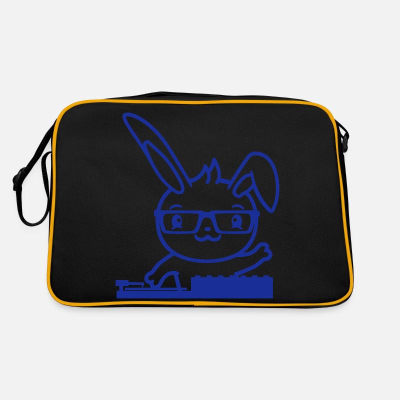 Cute Nerd DJ Bunny Rabbit Mixer Party Music Retro Bag