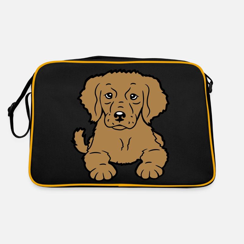 chiot chien a l’air bien mignon fidèle doux doux regard Sac Retro