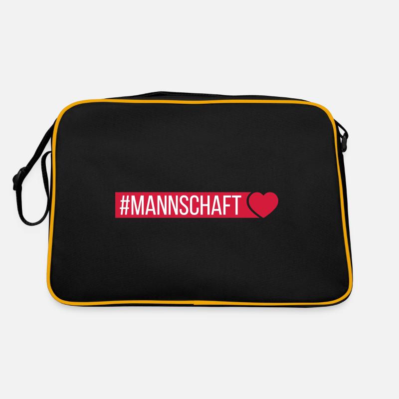 Mannschaft Herz Retro Tasche