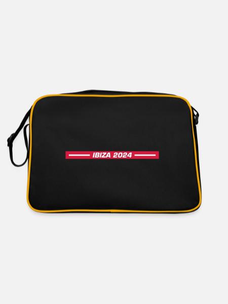 Ibiza 2024 - Retro Tasche - Schwarz/Gold - Hinten
