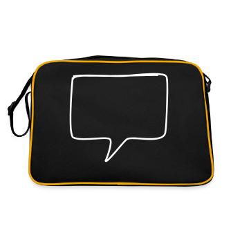 Bulle de dialogue autour des coins - Sac Retro - noir/or - Dos