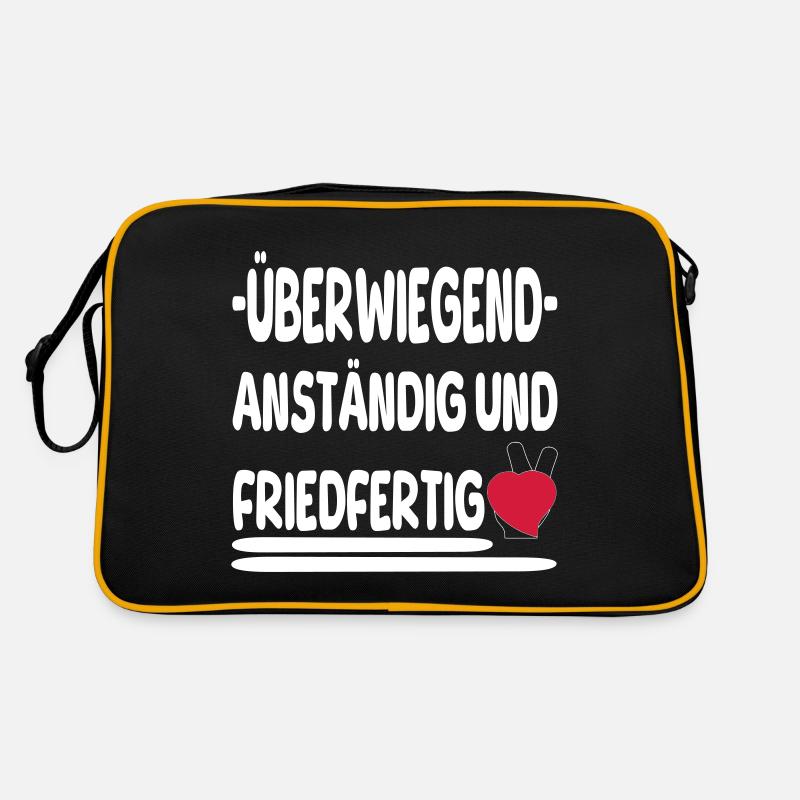 anständig friedfertig II Retro Tasche