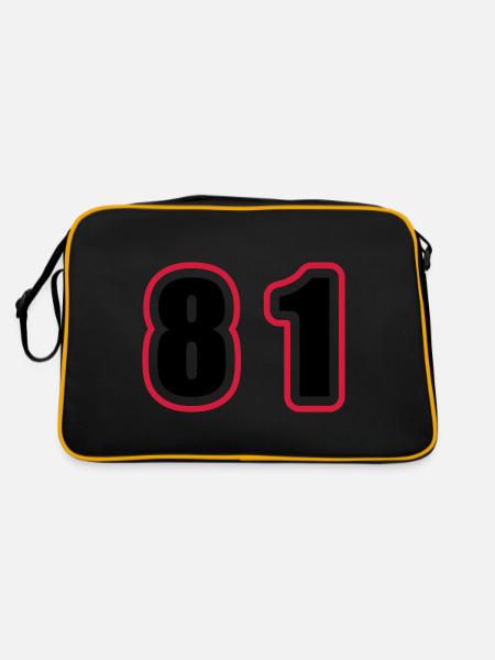 81 Number College - Retro Bag - black/gold - Back