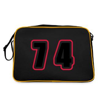 74 Number College - Retro Bag - black/gold - Back