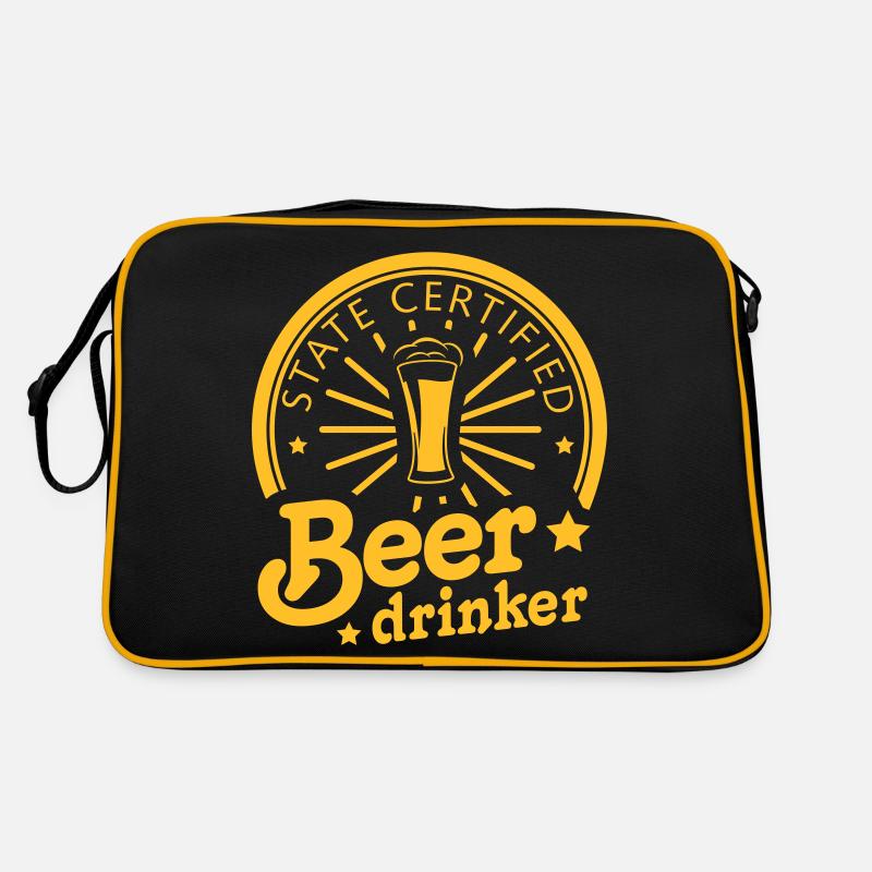 state certified beerdrinker Retro Tasche